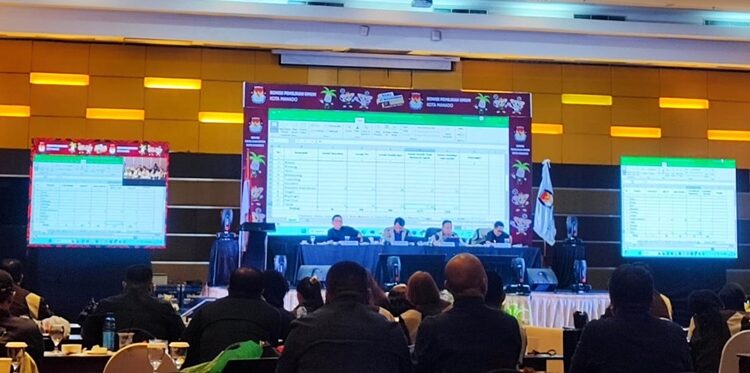KPU Kota Manado melaksanakan pleno penetapan DPT. (foto: Barta1)