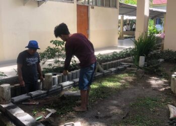 proses pembuatan Taman Polimdo ramah akan lingkungan. (Foto: istimewa)