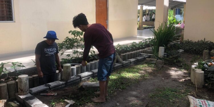 proses pembuatan Taman Polimdo ramah akan lingkungan. (Foto: istimewa)