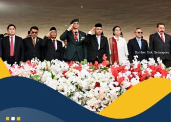 Menteri AHY Hadiri Upacara Peringatan HUT TNI Ke-79 di Monas. (foto: istimewa)