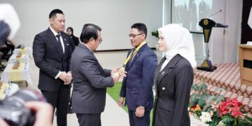 Menteri Agraria dan Tata Ruang/Kepala Badan Pertanahan Nasional (ATR/BPN), Agus Harimurti Yudhoyono (AHY) menyampaikan bahwa Sertifikasi Hakim Pertanahan dan Tata Ruang merupakan upaya menyamakan persepsi. (foto: dok ATR/BPN)