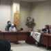 Agustine Lombone saat menyampaikan aspirasi kepada DPRD Sulut Fraksi PDI Perjuangan. (Foto: meikel/barta)