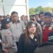Anggota DPRD Sulut, Pricylia Elviera Rondo saat temuai massa AMARA Sulut. (Foto: meikel/barta)