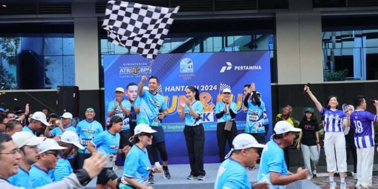 Peringatan Hari Agraria dan Tata Ruang (HANTARU) 2024, Kementerian Agraria dan Tata Ruang/Badan Pertanahan Nasional menyelenggarakan HANTARU 2024 Run & Fun 5k, Minggu (29/09/2024). (foto: dok ATR/BPN)