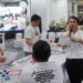 KPU Sulawesi Utara menggelar simulasi pemungutan suara melibatkan jajaran dari kabupaten dan kota. (foto: Barta1)