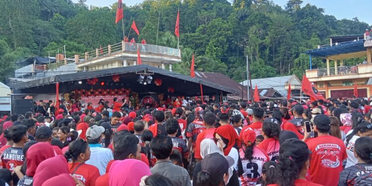 Tabukan Utara jadi ‘Lautan Merah’, Kemenangan Tamuntuan-Seliang di Depan Mata