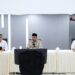 Menteri Agraria dan Tata Ruang/Kepala Badan Pertanahan Nasional (ATR/BPN), Nusron Wahid dan Wakil Menteri (Wamen) ATR/Wakil Kepala (Waka) BPN, Ossy Dermawan memimpin Rapat Pimpinan pertama. (foto: dok ATR/BPN)