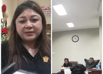 Situasi menerima aspirasi Amara yang menolak reklamasi. (Foto: meikel/barta)