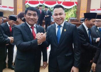 Ketua Fraksi Nadem Sulut, Braien Waworuntu bersama Calo Gubernur Sulut, YSK. (foto: istimewa)