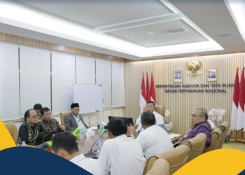 Terima Audiensi BIG, Menteri Nusron Perkuat Kolaborasi untuk Percepatan RTR dan PTSL. (foto: ATR/BPN)