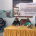 Foto: Koordinator Sekretariat Bawaslu Sangihe, Alland Steve Lahinda membuka Sosialisasi Pengawasan Partisipatif di Kecamatan Manganitu Selatan. (Dok. Istimewa)