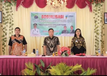 Penjabat Bupati Kepulauan Talaud Dr. Fransiscus Engelbert Manumpil, S.Pi, M.Env, Mgmt saat membuka kegiatan.