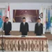 Foto: Tiga komisioner KPU yang dilantik, Dellas Thimotius Marasut, Japri Lintuhaseng, dan Rahmat Gaib. (Dok. Istimewa)