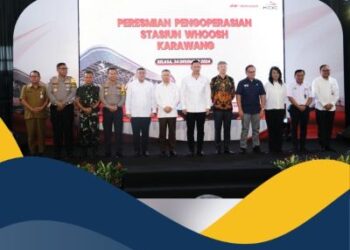 Wamen Ossy Hadiri Peresmian Stasiun Whoosh Karawang