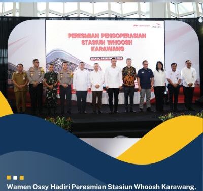 Wamen Ossy Hadiri Peresmian Stasiun Whoosh Karawang