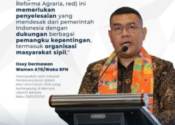 Wamen Ossy Tekankan Pentingnya Kerja Sama dalam Reforma Agraria