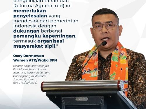 Wamen Ossy Tekankan Pentingnya Kerja Sama dalam Reforma Agraria