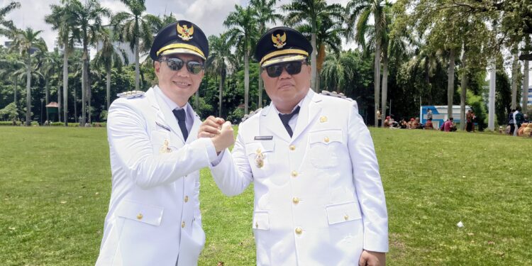 Foto: Thungari Bupati Kabupaten Kepulauan Sangihe dan Tendris Bulahari Wakil Bupati Sangihe periode 2025-2030. (Dok. Istimewa)