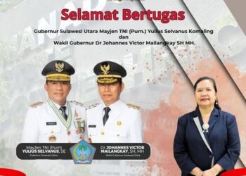 Ungkapan Selamat Bertugas Diektur Polimdo, Dra Mareyke Alelo, MBA kepada pemimpin Provinsi Sulut yang baru. (foto: istimewa)