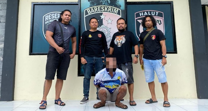Tim 2 Patroli Tarsius Presisi Polres Bitung Berhasil menangkap tersangka MB. (foto: Polres Bitung)