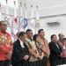 Foto: Wakil Bupati Kepulauan Sangihe, Tendris Bulahari, berdiri di jejeran petinggi GMIST dan PGI. (Dok. Istimewa)