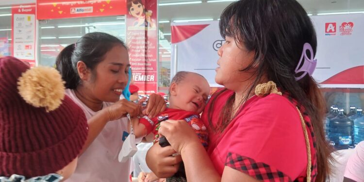 Proses Pencegahan Anemia Pada Balita di Minut. (foto: istimewa)