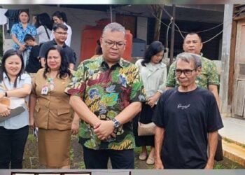 Anggota DPRD Provinsi Sulut, Louis Carl Schramm saat Reses di Balai Senja Cerah. (Foto:istimewa)