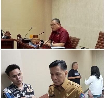 Wakil Ketua Komisi IV DPRD Provinsi Sulut, Louis Carl Schramm dan Kadis Dispora Sulut, Jemmy Ringkuangan. (foto: meikel/barta)