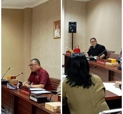 Wakil Ketua Komisi IV DPRD Sulut, Louis Carl Schramm, SH., MH dan anggota Komisi IV DPRD Sulut, Pierre J. S Makisanti, S.H. (foto: meikel/barta)