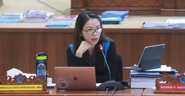 Anggota Pansus LKPJ Gubernur 2024, Cindy Wurangian. (foto: meikel/barta)