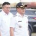Bupati Joune Ganda dan Wabup Kevin Lotulung di apel perdana pasca-libur panjang. (foto: Humas Pemkab Minut)