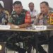Kapolres Kepulauan Talaud, AKBP Arie Sulistyo Nugroho, S.I.K., M.H. saat berbicara di forum Rakor PSU.