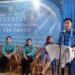 Foto: Bupati Michael Thungari saat menyampaikan sambutan dalam HUT 146 Kampung Pintareng. (Dok.Rendy/Barta1)