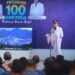 Foto: Bupati Kepulauan Sangihe, Michael Thungari menyampaikan sambutan launching program 100 hari. (Dok. Yosman Limpong)