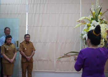 Prosesi Adat Menahulending Sambut CINTA HERO Sebelum Masuk Ruang Kerja
