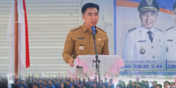 Foto: Penyampaian sambutan dari Bupati Kepulauan Sangihe, Michael Thungari. (Dok. Istimewa)