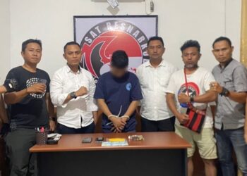 Residivis berinisial JJJJ kembali diamankan Sat Resnarkoba Polres Bitung. (foto: Chris/Barta1)