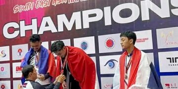 Bripda Andreas Waturandang meraih Medali Emas di SouthEast Asia HAPKIDO Championship 2025. (foto: Chris/Barta1)