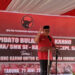 Foto: Ketua DPC PDI P Kabupaten Kepulauan Sangihe, Ferdy Sondakh Menyampaikan Sambutan dalam Pembukaan Lomba Pidato Bulan Bung Karno. (Dok. Istimewa)