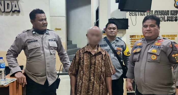 Polsek Matuari amankan Buang Gelon pelaku penganiayaan di Manembo-Nembo Tengah. (foto: Chris/Barta1)