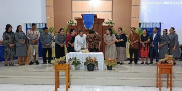 Foto: Wakil Bupati Kepulauan Sangihe, Tendris Bulahari Menghadiri menghadiri perayaan Hari Ulang Tahun ke-359 Jemaat GMIST Sion Kolongan Beha, Senin, 16 Juni 2025. (Dok. Istimewa)