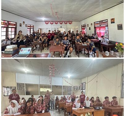 SMP Katolik St Johanis Laikit dan SMP N 1 Kauditan. (foto: istimewa)