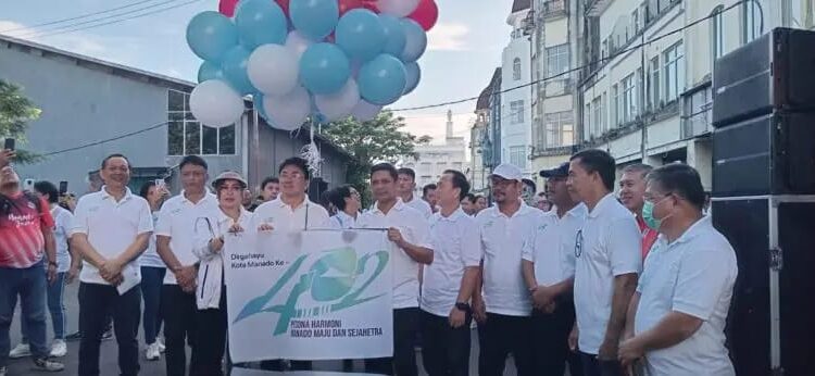 Suasana pencangan rangkaian kegiatan HUT Kota Manado ke-402 tahun. (Foto: Barta1)