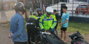 Satlantas Polres Bitung saat Operasi Patuh 2025