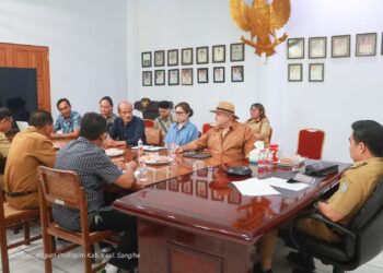 Foto: Pertemuan Pemda Sangihe dengan Ceo PT. TMS Terry Filbert. (Dok. Istimewa)