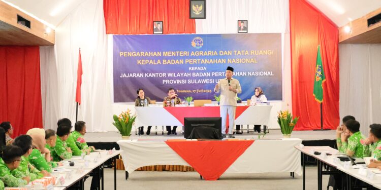 Menteri Nusron Beber Penguatan Sistem dan SDM di Hadapan Jajaran Kanwil BPN Sulut