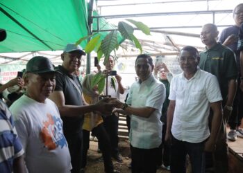 Wali Kota Kotamobagu Serahkan 20.000 Bibit Kakao dan Alat Pertanian buat Petani Poyowa Besar Dua