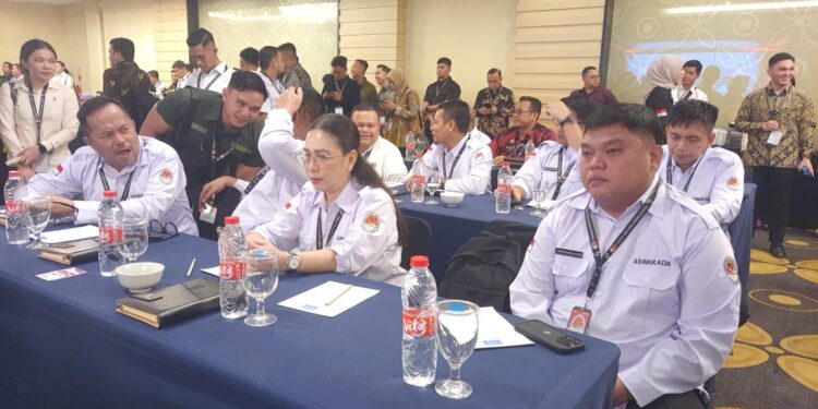 Foto: Wakil Bupati Sangihe, Tendris Bulahari saat mengikuti Musyawarah Nasional (Munas) I Asosiasi Wakil Kepala Daerah Indonesia (Aswakada) yang digelar di Hotel New Saphir, Yogyakarta. (Dok. Istimewa)