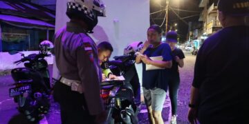 Foto: Pelaksanaan Polisi Gelar Operasi Hunting di Tahuna, Incar Knalpot Brong dan Pengendara Tanpa Helm. (Dok. Rendy/Barta1)