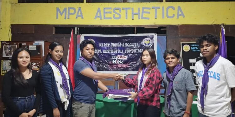 Lisa Borang terpilih ketua umum MPA Aesthetica Unima Periode 2025-2026. (foto: meikel/barta)